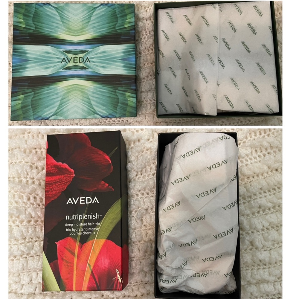Like new! 2 Aveda Gift Boxes. Great condition and includes Aveda tissue paper